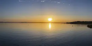 Chiemsee Sunset Drucke: Sunset, near Chieming, Chiemsee