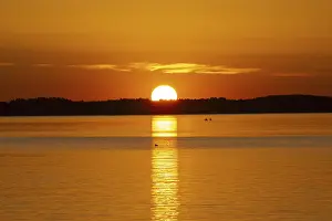 Chiemsee Sunset Drucke: Sunset, near Chieming, Chiemsee