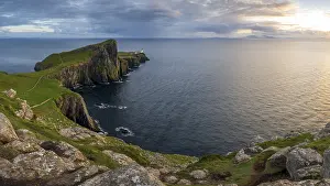 Isle Of Skye Sunset Drucke: Sunset, Neist Point, Lighthouse