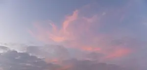 Deserted Evening Sky Drucke: Sunset, pink clouds in the sky