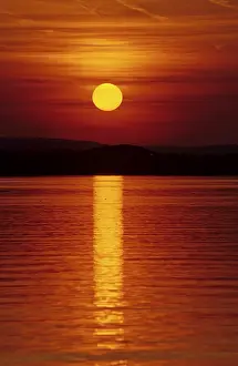 Sunset Over Lake Constance Drucke: Sunset at the Reichenau