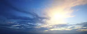 Evening Atmosphere Drucke: Sunset sky with sun