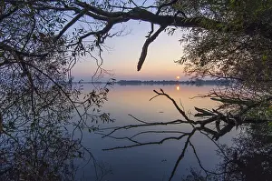 Evening Sun Northern Europe Drucke: Sunset Sunset on the Dummer