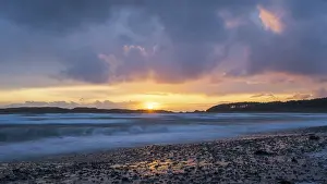 Northern Europe Sunset Scene Drucke: Sunset, Traeth Llanddwyn Beach