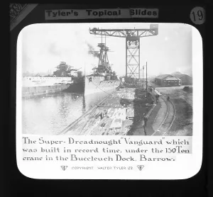 Northern Europe Harbour Scene Drucke: The Super Dreadnought Vanguard