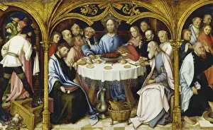 Hans Holbein Der Ältere Drucke: Das letzte Abendmahl, geschaffen im Jahr 1501.