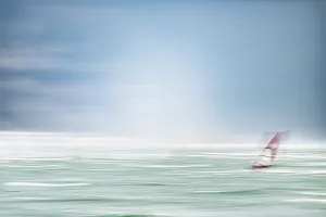 Recreational Activities Italy Drucke: Surfer as a pull-along, artistically worked