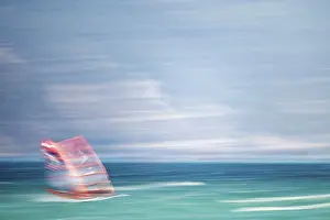 Lake Garda Italy Drucke: Surfer as a pull-along, artistically worked