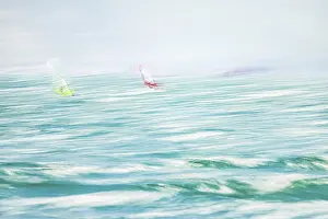 Lake Garda Italy Drucke: Surfer as a pull-along, artistically worked
