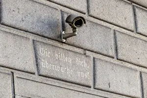 Data Protection Austria Drucke: Surveillance camera on a building