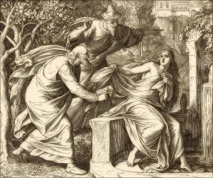 Julius Schnorr Von Carolsfeld Paintings Drucke: Susanna and Elders, Old Testament