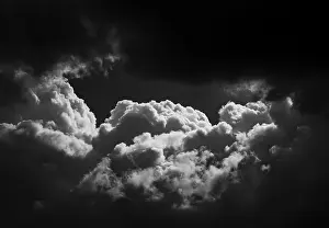 Austria Clouds Drucke: SW image, dramatic cloudscape with (cumulus) clouds
