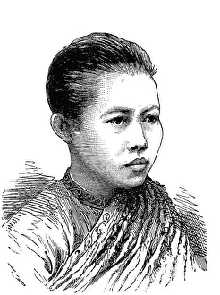 Old Woman Portrait Drucke: Swangwadhana p'hra Paramaraja Devi
