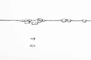White Background Art Drucke: Sweeping water surface with waves