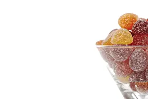Studio Shot Confectionery Drucke: Sweets in a glass