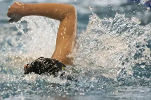 Female Swimmer Drucke: Swimmer, crawl arm pull, Stuttgart, Germany