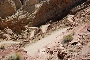 Mountain Range USA Drucke: Switchbacks on the Burr Trail Road