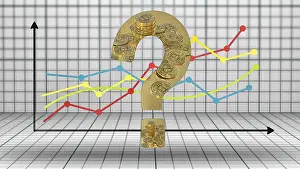 Bitcoin Crash Drucke: Symbol image, Bitcoin on question mark
