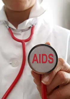 Healthcare System Concept Drucke: Symbolic for aids