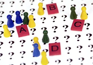 Question Mark Image Drucke: Symbolic for decision-making authority