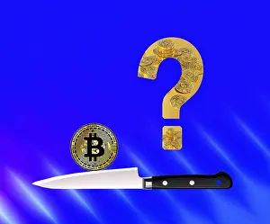 Bitcoin Future Vision Drucke: Symbolic image, Bitcoin as a questionable vision of the future