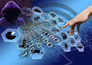 Symbolic Image Drucke: Symbolic image, cyber security