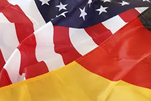 National Colors Concept Drucke: Symbolic image of the German and US flags