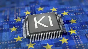 Artificial Intelligence Concept Drucke: Symbolic image on the topic of the EU AI Act