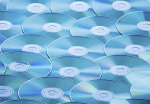 Computer Crime Scene Drucke: A table full of CD-ROMs and DVDs