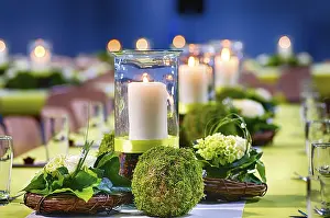Festively Decorated Tables Drucke: Table decorations for the party