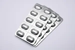 Blister Pack Medication Drucke: Tablets in blister packaging, Germany