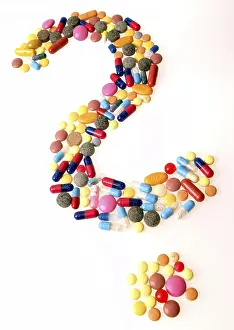 Healthcare System Drucke: Tablets as question mark