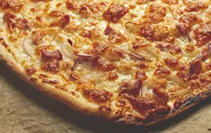 French Pastry Drucke: Tart flambe, open pie, rectangular pizza
