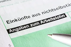 Tax Return Documents Drucke: Tax return, documents, information on wages