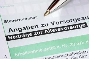 Tax Return Documents Drucke: Tax return, documents, pension contributions