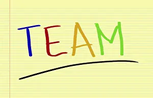 Symbolic Picture Advertising Drucke: Team Concept