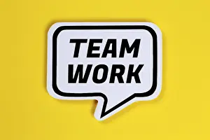 Teamwork Concept Drucke: Teamwork Team in Speech Bubble Communication Concept Talk in Stuttgart