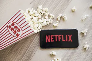 High Quality Photo Drucke: Technological device with netfilx app
