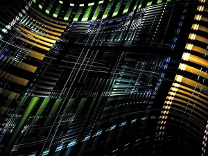 Electronic Computer Hardware Drucke: Technology background - abstract computer-generated image