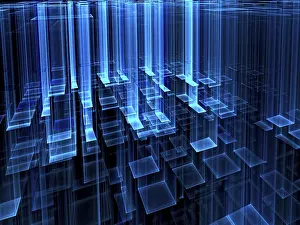 Fractal Geometry Design Drucke: Technology background - abstract computer-generated image