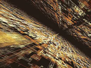 Digital Art Illustration Drucke: Technology background - abstract computer-generated image