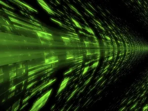 Motion Blur Effect Drucke: Technology background with motion blur effect - 3d illustration