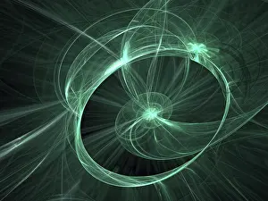 Fractal Art Design Drucke: Technology or sci-fi background - abstract computer-generated image
