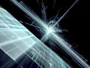 Futuristic Design Drucke: Technology or sci-fi background - abstract computer-generated image
