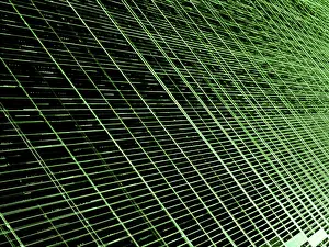 Computer Generated Fractals Drucke: Technology style grid - abstract computer-generated image