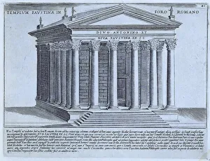 Roman Forum Landmarks Drucke: The Temple of Antoninus