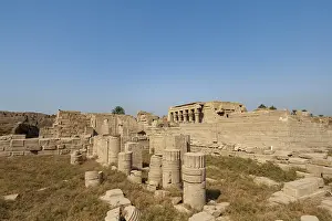 Sacred Buildings In Egypt Drucke: Temple complex Dendera, Temple of Hathor