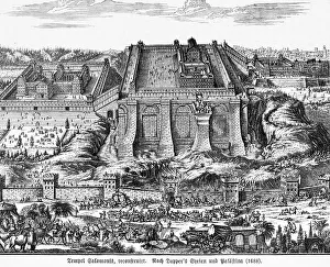 Jerusalem Old Town Drucke: Temple complex, Solomon, many people