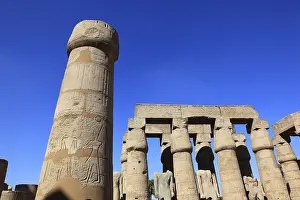 Ancient Egyptian Architecture Photos Drucke: Temple of Luxor, columns in the temple complex