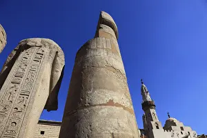 Historic Egyptian Architecture Drucke: Temple of Luxor, columns in the temple complex